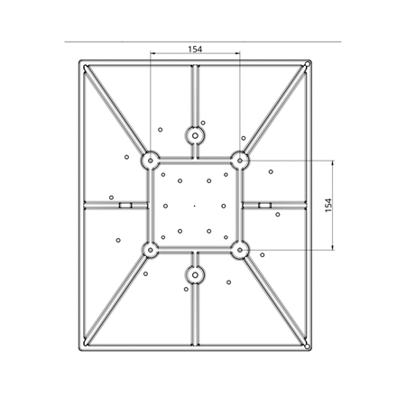 Base plate 40 x 50cm for pull-over adapter