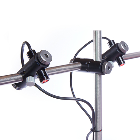 Secabo modular double cross laser with accessory holder for quick coupler