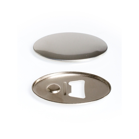 100 buttons ovale 45mm x 69 mm con apribottiglie